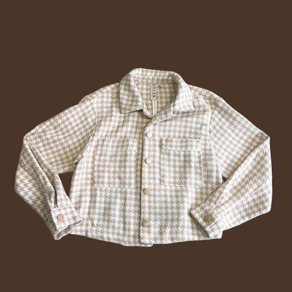 Anthropolgie Dolan Houndstooth Crop Jacket Medium - Picture 4 of 16